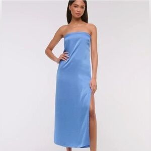 Abercrombie & Fitch A&F Julia Strapless Satin Maxi Dress NWT XS